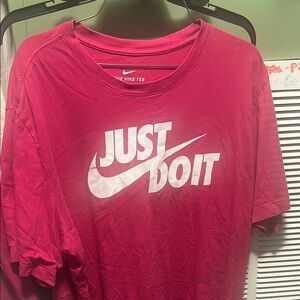 Nike Pink 'Just Do It' Tee Sz XL